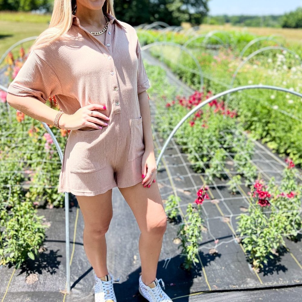 Ronnie Ribbed Romper - Picture 2 of 6